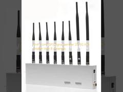 VHF / UHF GPS Signal Jammer 2G 3G Wifi 34dBm With 8 Antennas